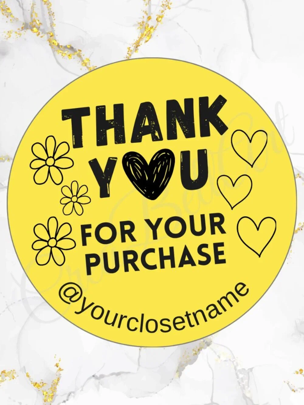 100 Thank you Stickers Thermal 2